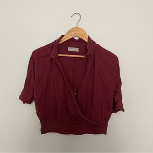 Urban Outfitters Natural Surplice Crop Top